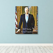 ビル・クリントン第42代大統領Keepsake Canvas Art キャンバスプリント (インサイチュ (ウッドフロア))