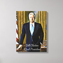 ビル・クリントン第42代大統領Keepsake Canvas Art