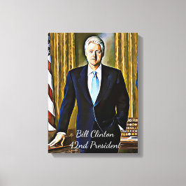 ビル・クリントン第42代大統領Keepsake Canvas Art キャンバスプリント