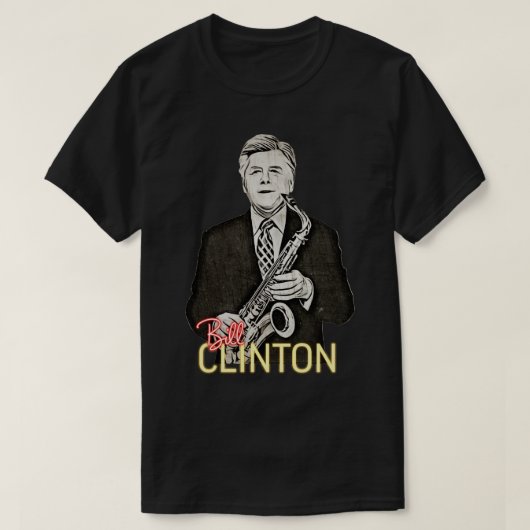 ビル・クリントン・サクソフォン Tシャツ (デザイン正面)