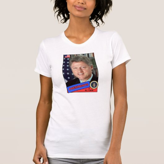 ビル・クリントン ベースボールカード Tシャツ (正面)