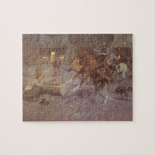 ビル・ゴリングスのラウンドアップ・サルーンでの戦い ジグソーパズル (横)