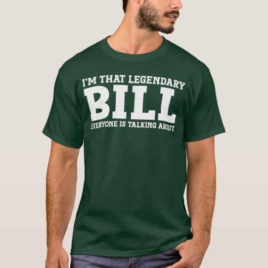ビル 個人名 名前 面白い 請求書 ビンテージ Tシャツ (正面)