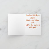 ビルW.の友人:  誕生日のラクダのメッセージカード カード (内部)