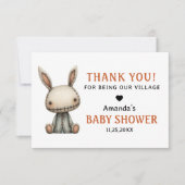 ビレッジハロウィン幽霊のよく出るベイビーシャワー サンキューカード (正面)