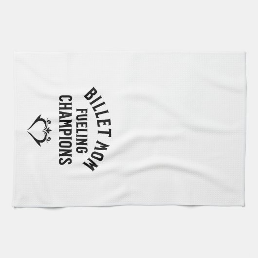 ビレットマムフーリングチャンピオンズプレーン文字ティー キッチンタオル (横)