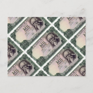 ビレット1.000Ptas。 ポストカード