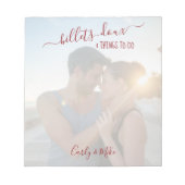 ビレット・ドゥックスとThings to Doカスタム Square写真 ノートパッド (正面)