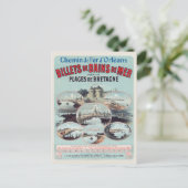 ビレット・ド・バン・ド・メール・フランス・ヴィンテージ・ポスター1888 ポストカード (スタンド正面)