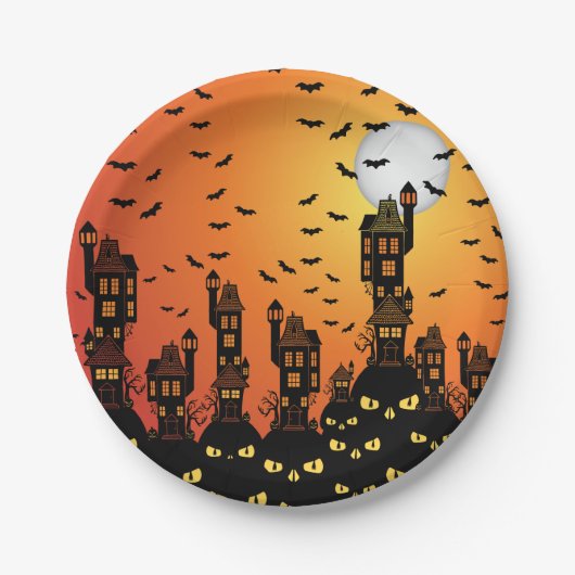 ビレ幽霊のよく出るッジプレート ペーパープレート (正面)