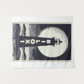 ビロクシーミシシッピー光ハウスムーン タペストリー (正面(横))