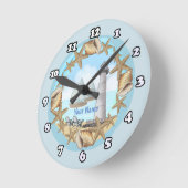 ビロシライトハウス ラウンド壁時計 (傾斜)