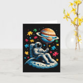 ビロン宇宙飛行士の自閉症意識宇宙 カード (黄色い花)