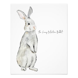 ビロードおもしろいウサギ フォトプリント
