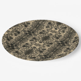 ビロードのアスペクトでイメージをミラーリング、クラシックベージュ ペーパープレート