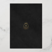 ビロードのテクスチャイミテーション&金ゴールドクラッシー結婚ズ 箔招待状 (裏面)