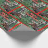 ビロードのメリークリスマスのBullのオオシカ ラッピングペーパー (角)