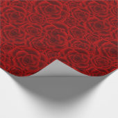 ビロードの赤いバラ ラッピングペーパー (角)