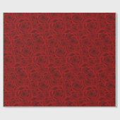 ビロードの赤いバラ ラッピングペーパー (フラット)