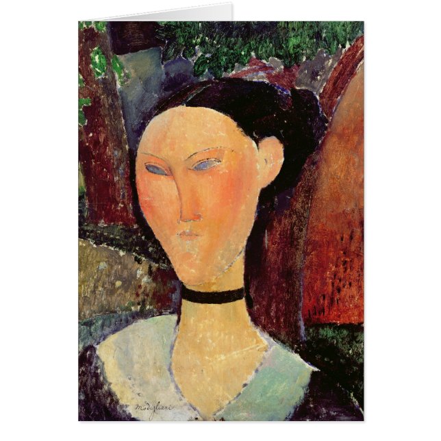 ビロードのNeckbandを持つ女性、c.1915 (正面)