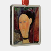 ビロードのNeckbandを持つ女性、c.1915 メタルオーナメント (右)