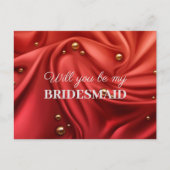 ビロードエレガントの赤い絹は私の花嫁になってくれるだろう ポストカード (正面)