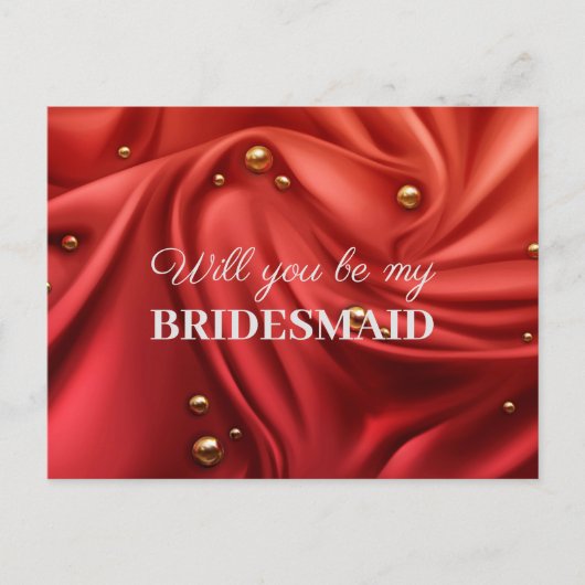ビロードエレガントの赤い絹は私の花嫁になってくれるだろう ポストカード (正面)