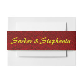 ビロードパーソナライズされた王室のテクスチャ 招待状ベリーバンド