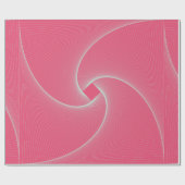 ビロードピンクの輪郭付き四角い渦 ラッピングペーパー (フラット)