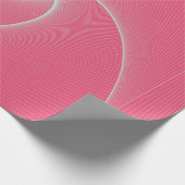 ビロードピンクの輪郭付き四角い渦 ラッピングペーパー (角)