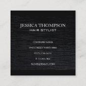 ビロードフェイク白黒モノグラ縁どム スクエア名刺 (裏面)