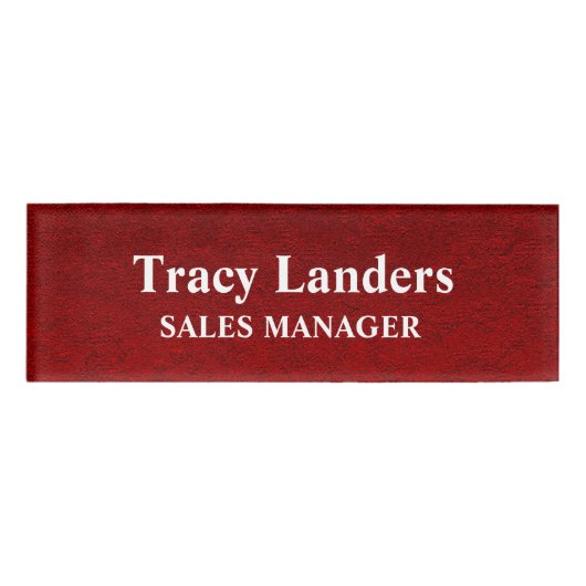 ビロード王室のテクスチャプリント 名札 (正面)