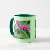 ビロード花のマグ#4を持つ蜂 マグカップ (正面左)