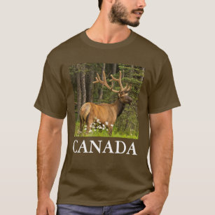 ビロード、カナダのBullのオオシカ Tシャツ