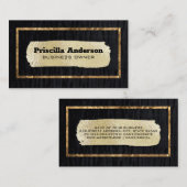 ビロード/ゴールド・フォイル・ブラッシング 名刺 (正面/裏面)