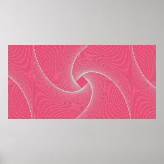 ビロード・ピンクの縁取られた角渦 ポスター (正面)