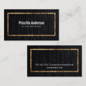 ビロード/金ゴールド枠 名刺 (正面/裏面)