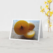ビワの切り身 カード (黄色い花)