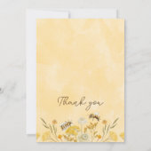 ビワイルドフラワーベビースシャワーサンキューカード 招待状 (裏面)