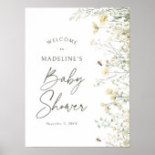 ビワイルドフラワーベビースワーウェルカムサイン ポスター (正面)