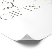 ビワイルドフラワー赤ちゃんシャワーカードとギフトサイン ポスター (角)