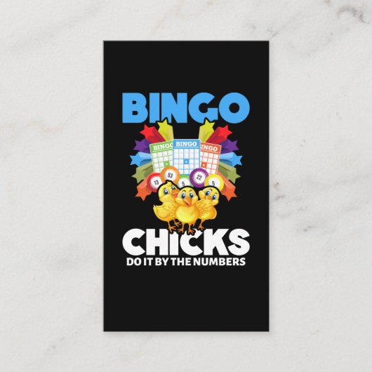 ビンおもしろいゴ女性ビンゴプレーヤー女子 名刺 (正面)