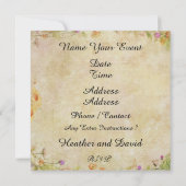 「ビンの中の招待状」 - ビーチでの招待 - SRF 招待状 (裏面)