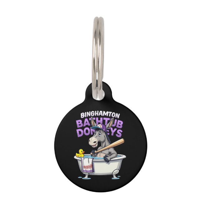 ビンガおもしろいムトン野球浴槽ロバヴィンテージ ペット　ネームタグ (正面)