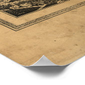 ビンガムトンニューヨーク1882アンティークパノラママップ ポスター (角)