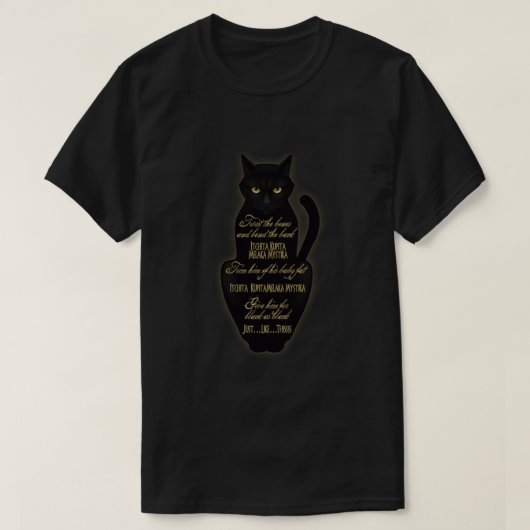 ビンクス黒猫のろい Tシャツ (デザイン正面)