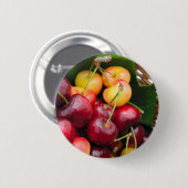 ビングおよび雨のさくらんぼ 缶バッジ (正面&裏面)