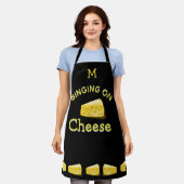 ビングオンチーズ – おもしろい引用文 エプロン (着用した状態)
