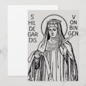 ビンゲンのヒルデガルト(Saint Hildegard of Bingen) ベネディクト会の修道院 シーズンカード (正面/裏面)