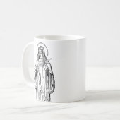 ビンゲンの聖ヒルデガルト 中世の神秘主義者 コーヒーマグカップ (正面左)